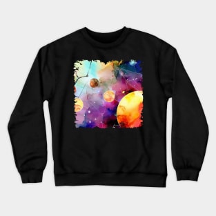 Abstract solar system Crewneck Sweatshirt